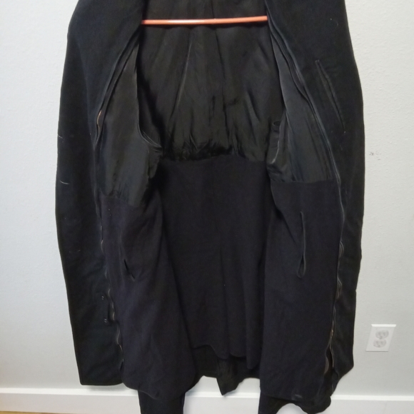 Long black Navy Pea coat - Picture 2 of 7